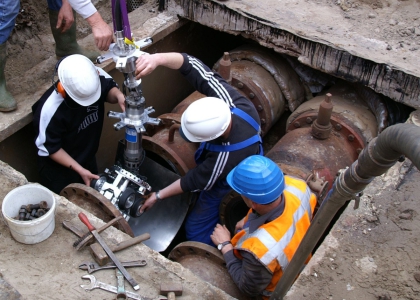Inspection robot checks underground district heating network